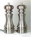Fernanda 7 Inch Acrylic Stainless Steel Plated Pepper Mill Set
