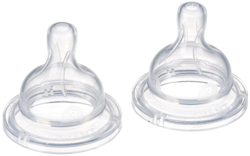 Philips Avent SCF633/27 – 2 x Dreiloch-Sauger – mittlerer Nahrungsfluss, frei von bpa