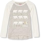 THE CHILDREN'S PLACE(ザ・チルドレンズプレイス) インベリッシュグラフィックハイロートップ ヘザーグレー トップス長袖Tシャツ 10～12歳【並行輸入】