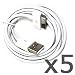 Bluecell 5 PCS White 6FT USB Data Sync Cable for Apple iPhone 4 4S 3GS iPod iPad +Free Bluecell Cable Tie