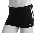 Speedo Men's Fashion Xtra Life Lycra Solid Striped Shoreline Square Leg Swimsuit