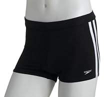 Speedo Men's Fashion Xtra Life Lycra Solid Striped Shoreline Square Leg Swimsuit