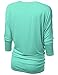 NINEXIS Womens V-Neck 3/4 Sleeve Drape Dolman Top