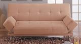 Tan Microfiber Sofa Bed