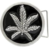 Body Candy - Enamel POT LEAF Belt Buckle