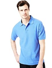 XXXL Blue Harbour Cotton Rich Marl Polo Shirt with Stay New™
