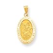 14k Saint Christopher Medal Pendant