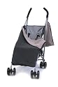 Stay-put buggy blanket - Reversible charcoal / taupe