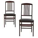 Mahogany Finish Folding Chair- 2-Pk