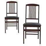 Mahogany Finish Folding Chair- 2-Pk