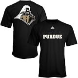 Adidas Purdue Boilermakers Black Prime Time T-shirt