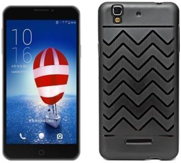Generic ZIGZAG Matte Finished Black Soft Back Case cover for Micromax YU Yureka A05510 / Yu Yureka Plus by