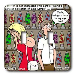 Londons Times Funny Relationships Cartoons - Nerd Dating and Lava Lamps - Light Switch Covers - double toggle switch