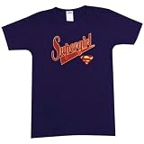  : Supergirl - Ladies Navy Blue T-Shirt Small