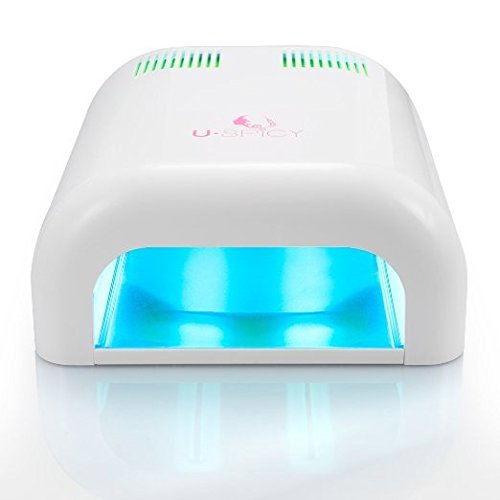 StarryBay Nail Dryer Light For Acrylic, Gelish & Shellac Curing, Upgraded with Sliding Tray and Timer Setting (white)