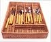 Kitchen & Housewares : Mountain Woods Rattan Silverware Tray with Bamboo-style Silverware