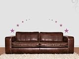 Produkt-Bild: Wandbild Wandsticker Sterne 5 St&uuml;ck Set4 -dunkelrot30