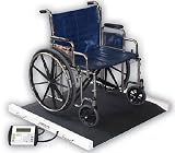 Detecto BRW1000 Portable Bariatric Wheelchair Scale - 40 in. wide, 1000 lb / 450 kg Capacity, Made in the USA