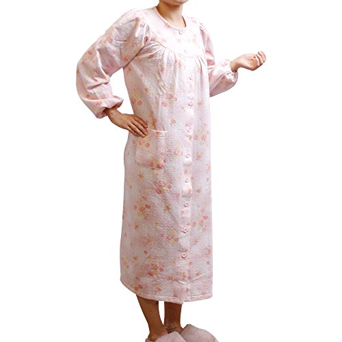 (グンゼ)GUNZE 婦人パジャマ(日本製)長袖ネグリジェ(ソフトキルト)