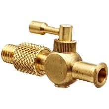 Stopcock One-Way Female Luer To 1/4-32 Thread Brass