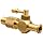 Stopcock One-Way Female Luer To 1/4-32 Thread Brass