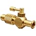 Stopcock One-Way Female Luer To 1/4-32 Thread Brass