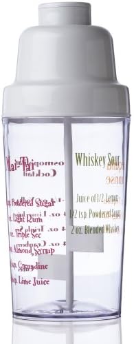 Carefree Kitchen X20059 Mix and Pour Cocktail Shaker, White
