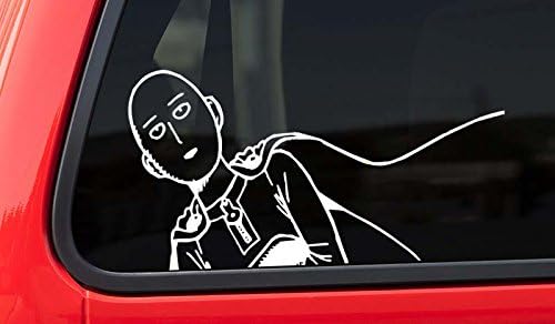 Saitama One Punch Man Vinyl Decal Car Window Laptop 9" x 4"