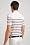 Short Sleeve Pique Placed Stripe Polo