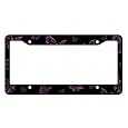 Plastic License Plate Frame Butterfly Series - Purple