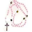 Faux Pearl Pink Rosary with Photographs