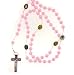 Faux Pearl Pink Rosary with Photographs