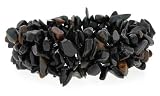 5 Strand Stretch Chip Bracelet - Black Stone