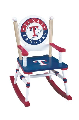 Texas Rangers Mlb Wooden Rocking Chair