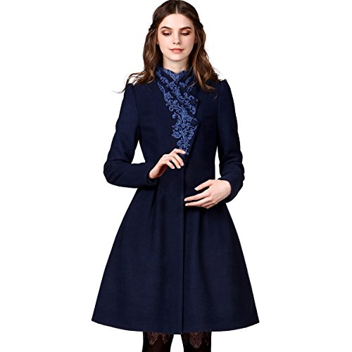 （アートカー）Artka オリジナルデザイン レディーズ刺繍飾りウール混コート FA10149Q