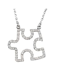 1/3 ct tw Diamond Puzzle Piece 16 1/2" Necklace