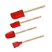 Le Creuset Cherry Red set of 3 Spatulas and Basting Brush Made in USA