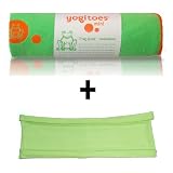Frog Yogitoes mat size SKIDLESS yoga towel + lime light green hband stretchy headband combo by Absolute Yogi