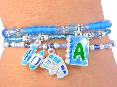 Great "Lead Free" Triple Strand "School Time Fun" Children's Charm Bracelet Assortment