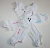 Calvin Klein Women's/Junior's No Show Socks - Shoe Size: 6-9.5 White