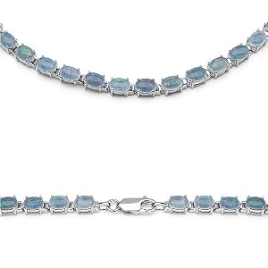 24.50 Carat Genuine Opal Triplet .925 Silver Necklace