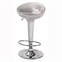Scooper Barstool- Metallic Silver