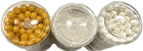 Gold Sugar Beads, White Pearlized Sugar Crystals &amp; White Sugar Beads Set - Decorative Sprinkle Assortments by Viking SmithsTM