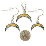 San Diego Chargers Necklace and Dangle Earring Charm Set NFL ~ aminco