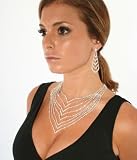 Dazzling Rhinestone Necklace PLUS Earring Set