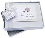 White Cotton Cards Mrs. and Mrs. Wedding Photo Album, Small,