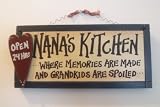 Grandma Nana's Kitchen Open 24 Hrs Funny Wood Sign NEW