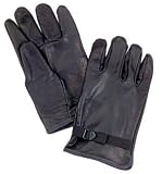 D-3A Black Leather Gloves