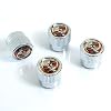 Porsche Color Logo ABS Chrome Tire Stem Valve Caps