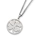 Chisel 4 Leaf Clover Brushed Stainless Steel Necklace on 22 Inch Chain
